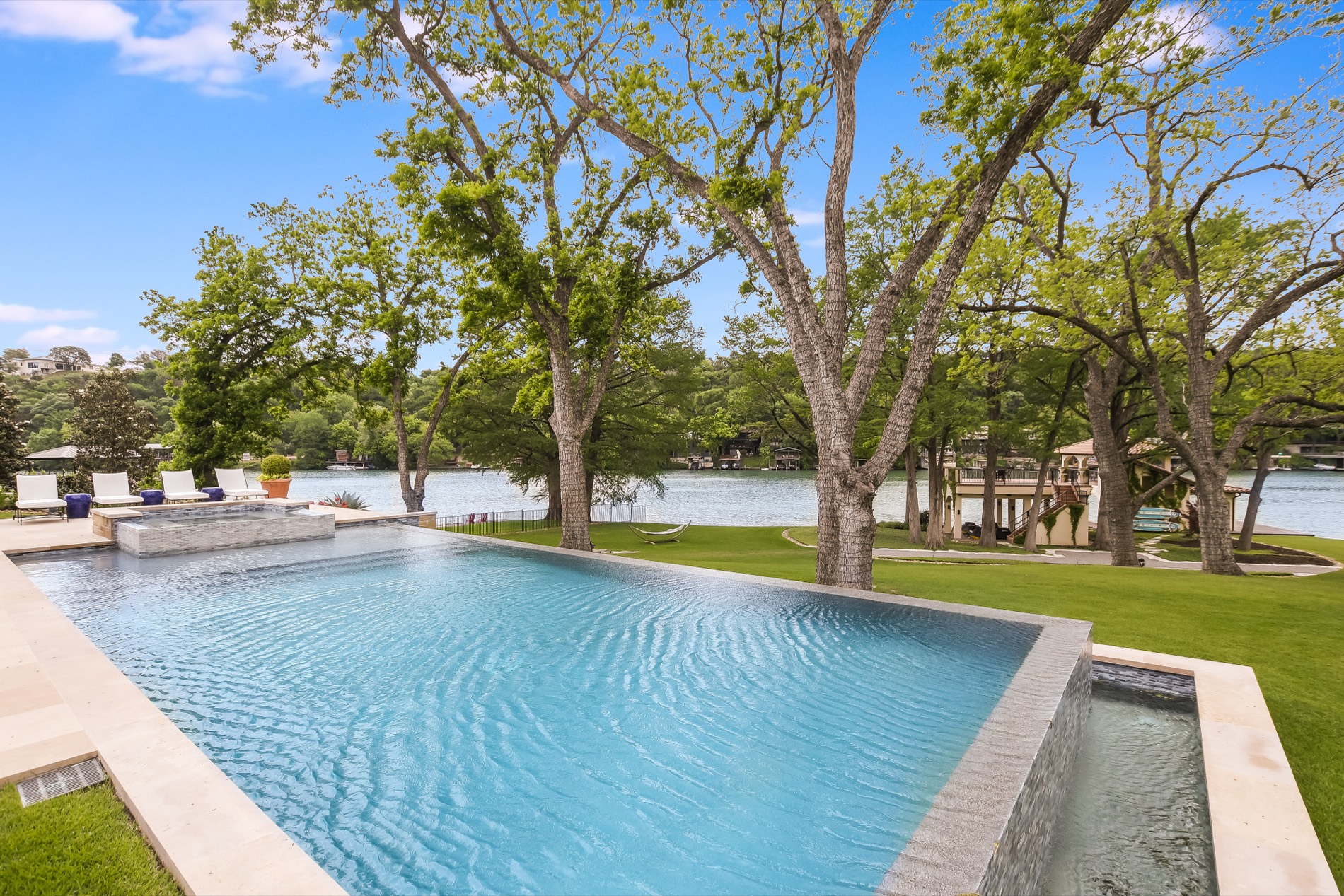 Crown Jewel on Lake Austin — an infinity pool overlooking the water